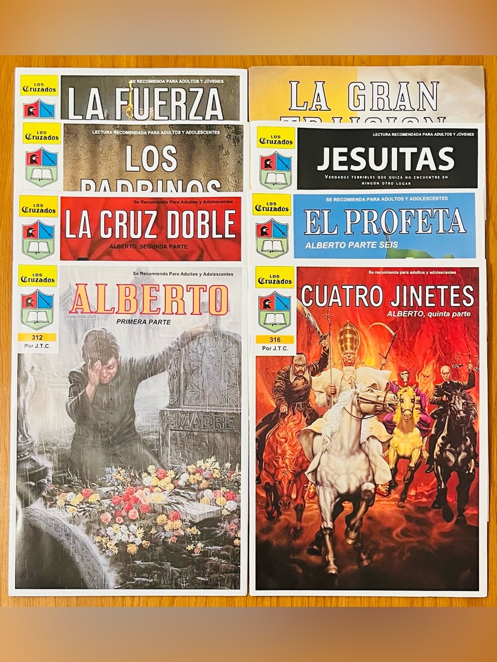 ALBERTO SERIES Colección de 8 Historietas Comics Cristianos by Jack Chick *NEW*